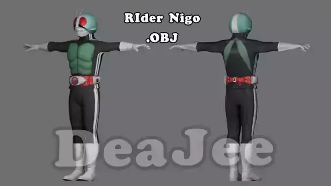 Masked rider Ichigo low poly Low-poly 3D model