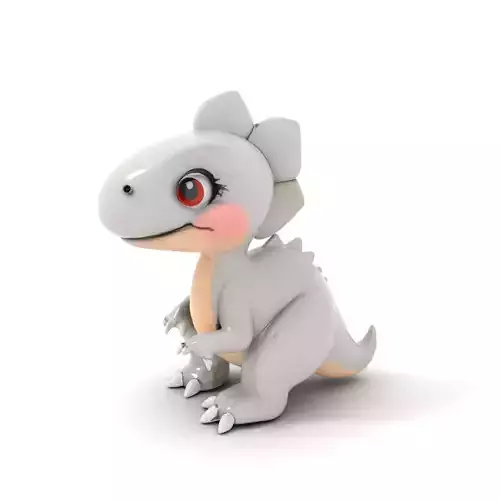Cartoon Dinosaur Model Pack for Games and Animation Low-poly 3D model