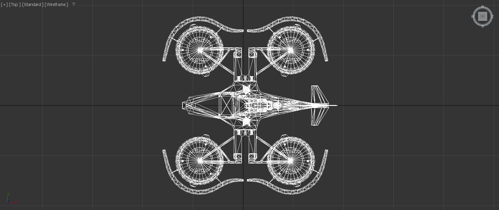 Futuristic VTOL Drone - Low Poly PBR 3D Model Low-poly 3D model_12