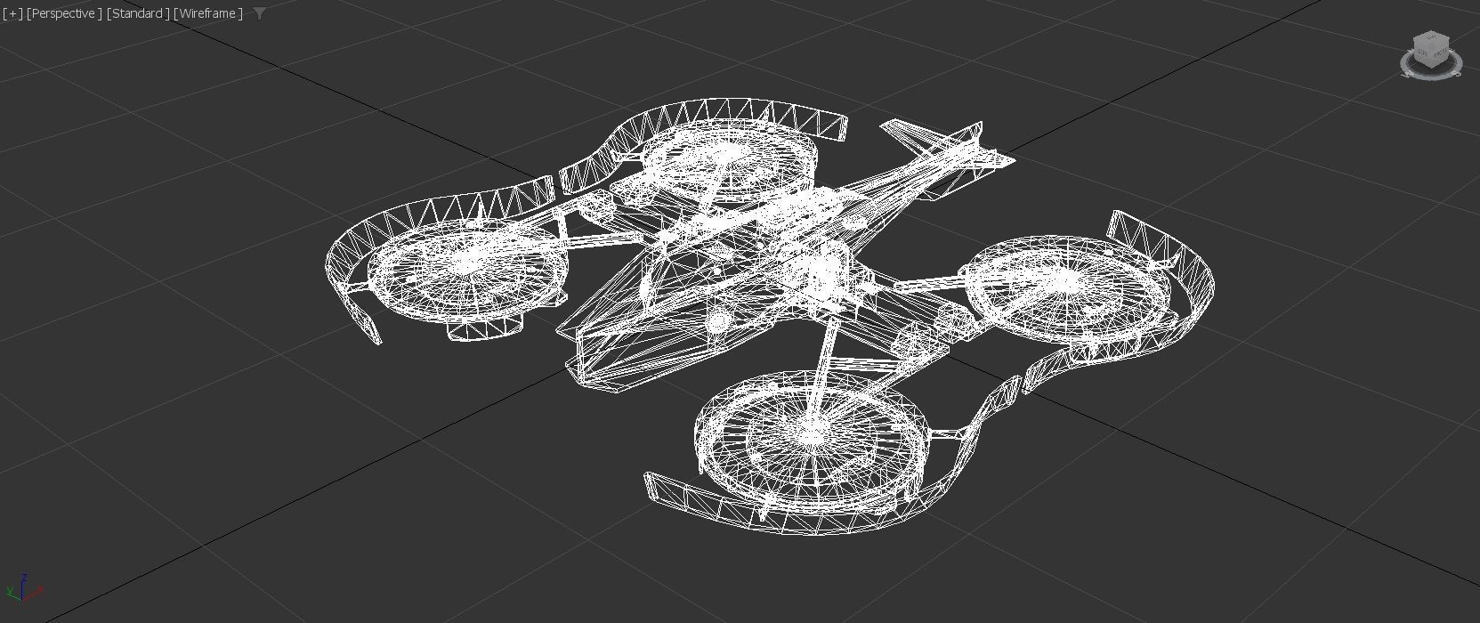 Futuristic VTOL Drone - Low Poly PBR 3D Model Low-poly 3D model_10