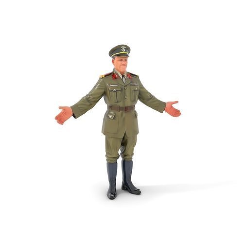 Military Officer Character Model  Rigged and Animated Low-poly 3D model