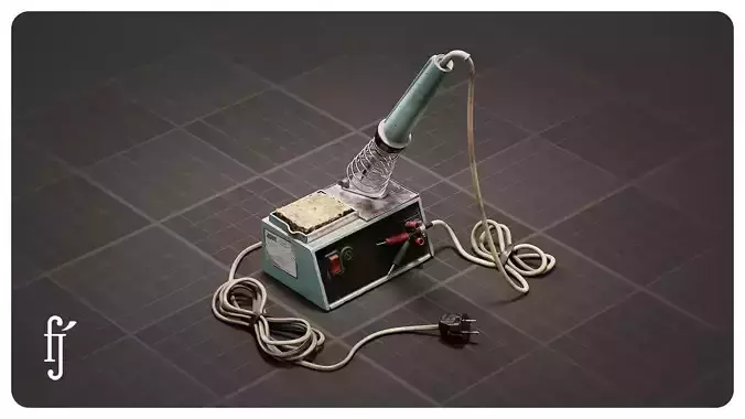 Retro Soldering Iron with Stand