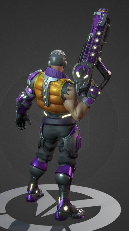 Future robot Low-poly 3D model_13