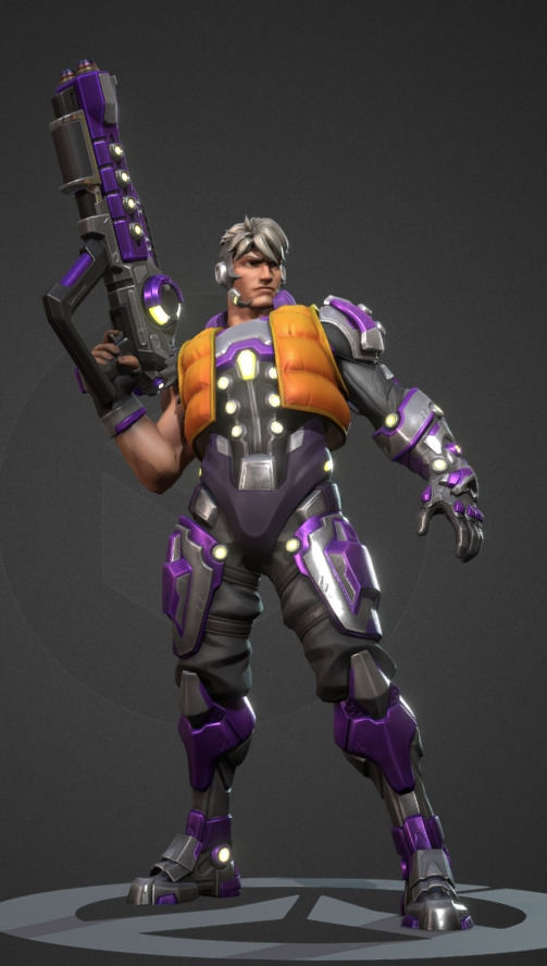 Future robot Low-poly 3D model_16