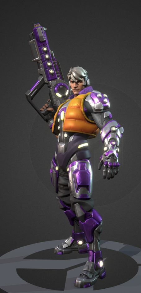 Future robot Low-poly 3D model_17