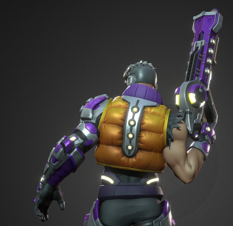 Future robot Low-poly 3D model_21