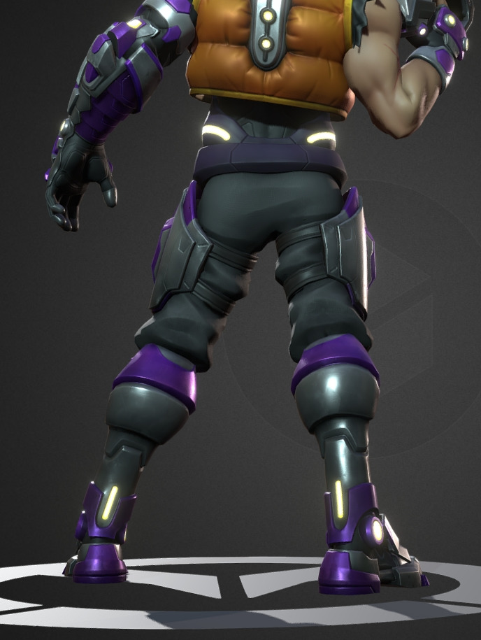 Future robot Low-poly 3D model_22