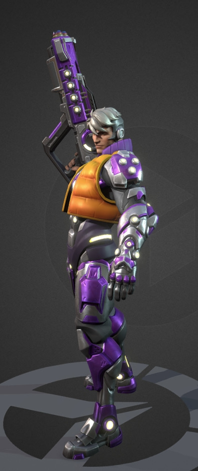 Future robot Low-poly 3D model_15