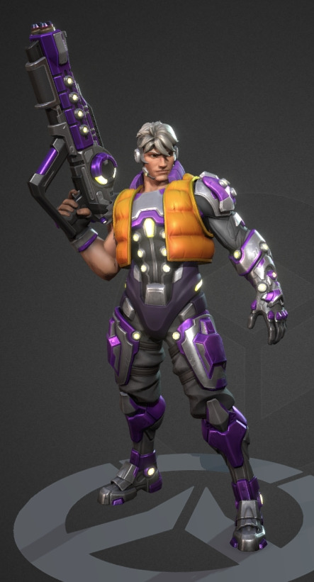 Future robot Low-poly 3D model_3