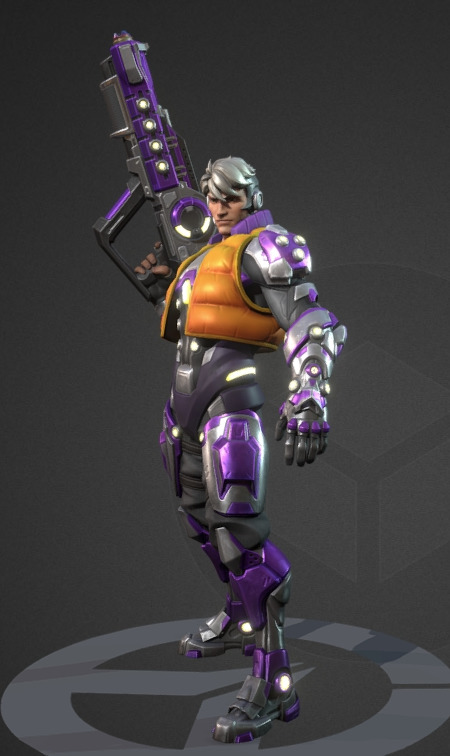 Future robot Low-poly 3D model_4