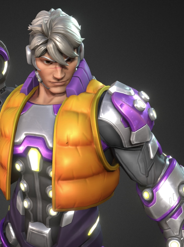 Future robot Low-poly 3D model_6