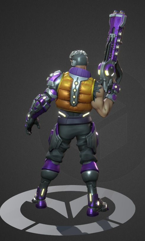 Future robot Low-poly 3D model_1