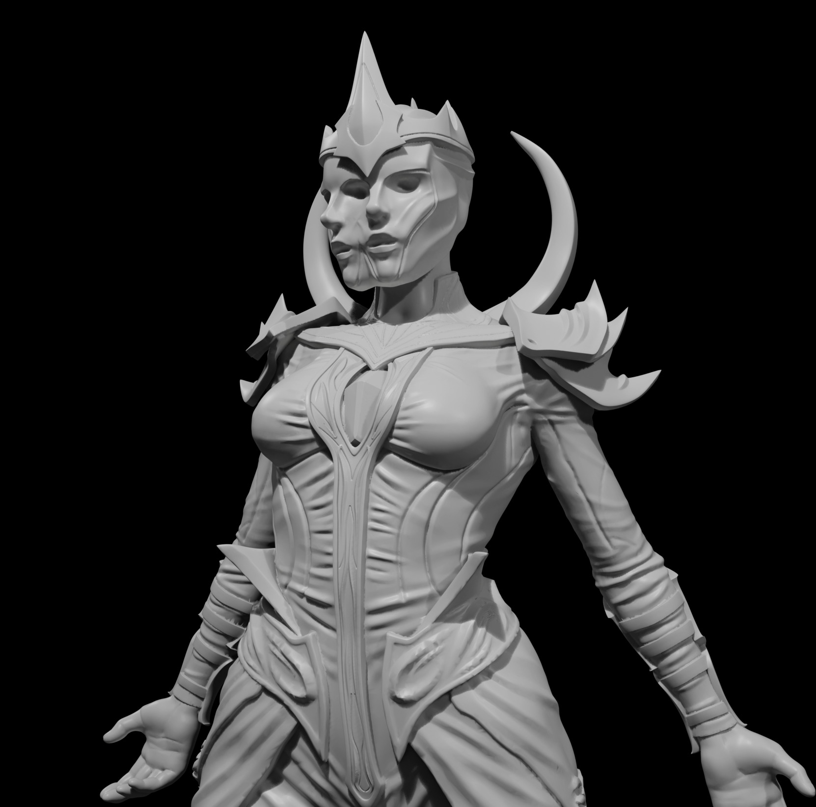 56mm Priestess 3D print model_3