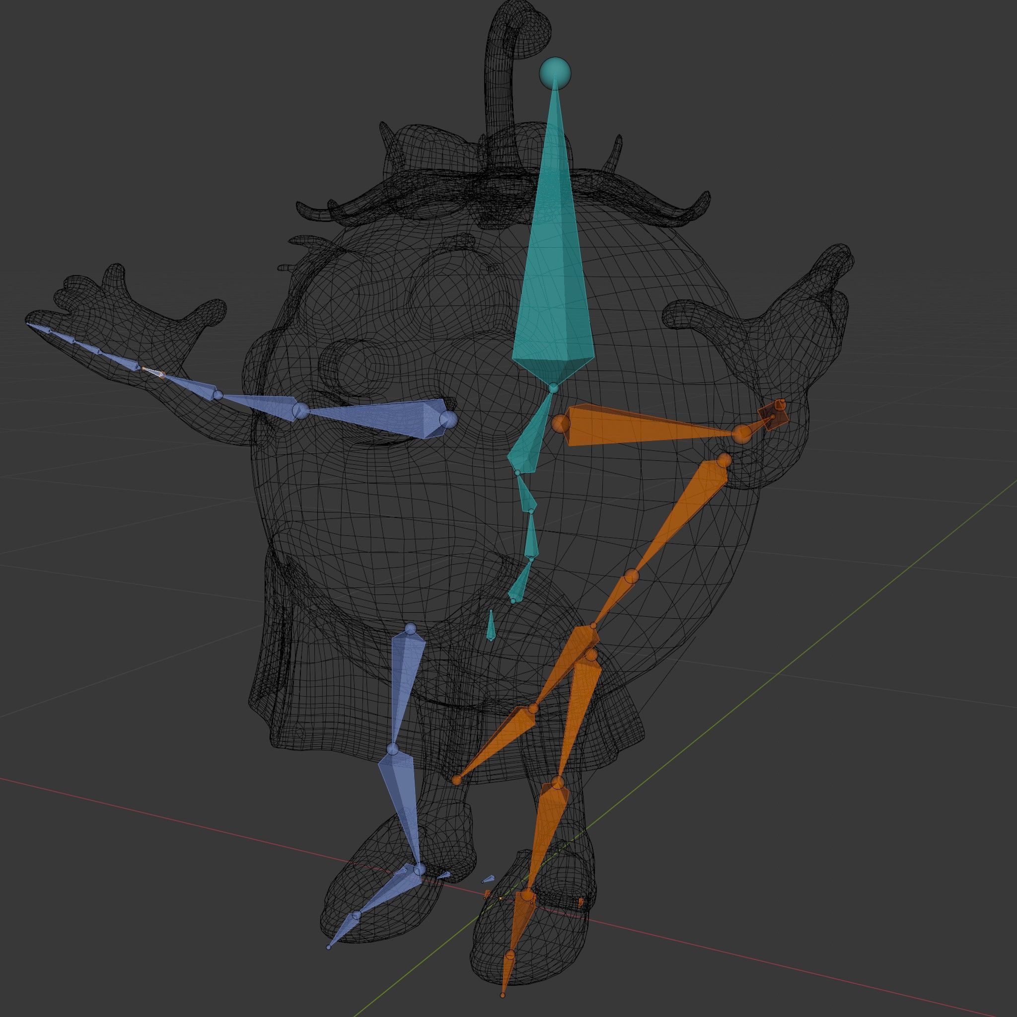 Cheerful Tomato Character Rigged and Animated Low-poly 3D model_6