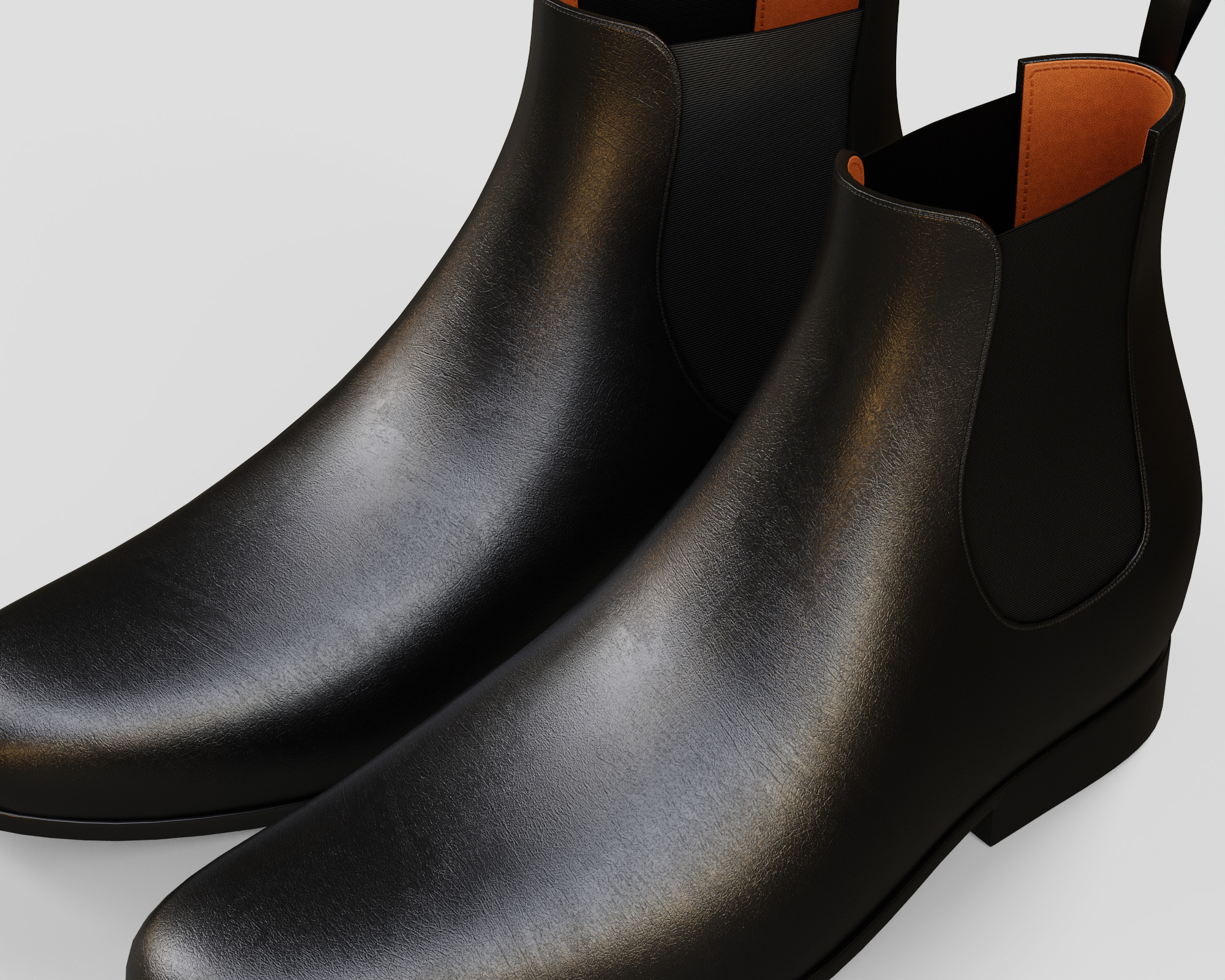Men Chelsea 3D Boot Low-poly 3D model_6