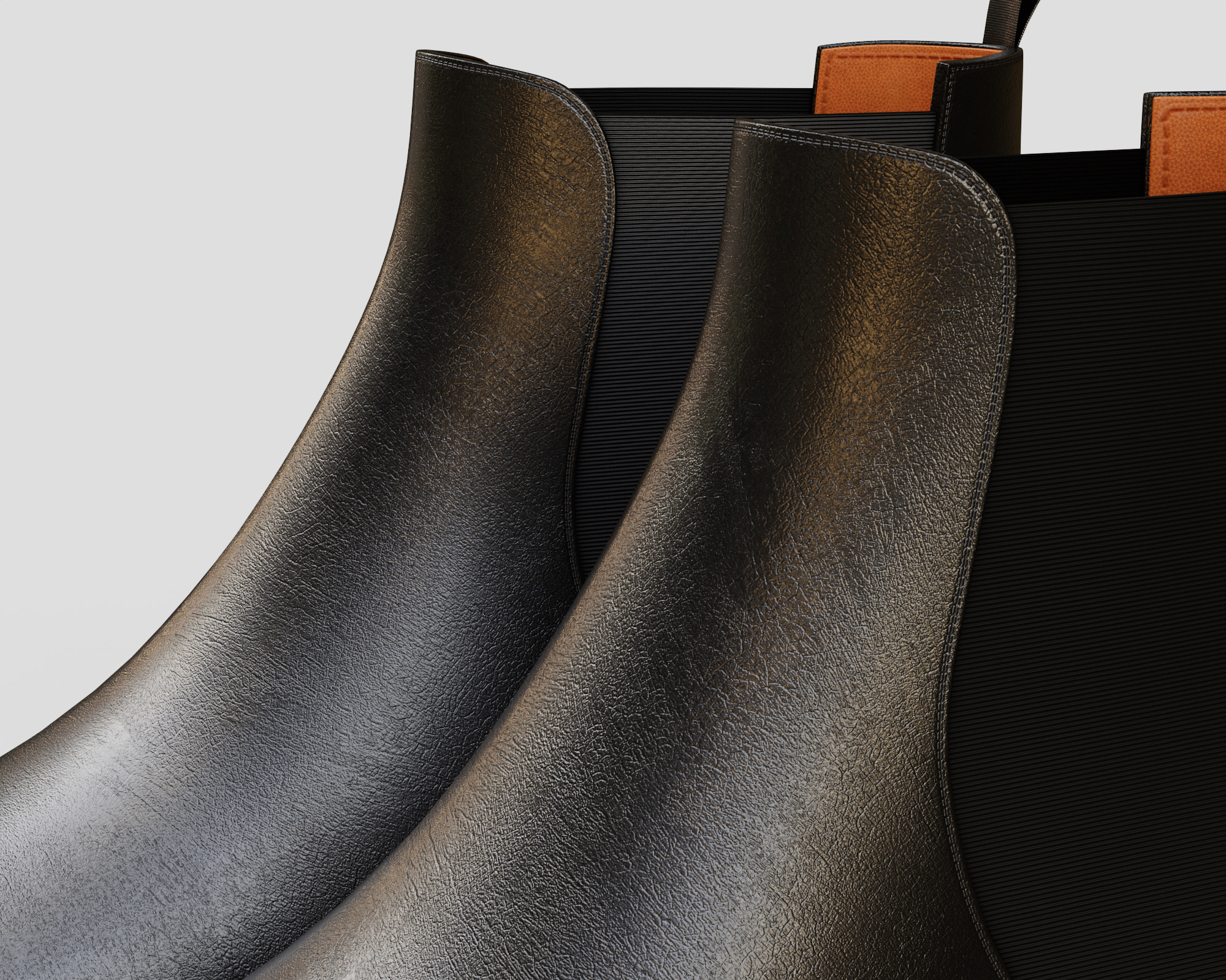 Men Chelsea 3D Boot Low-poly 3D model_5