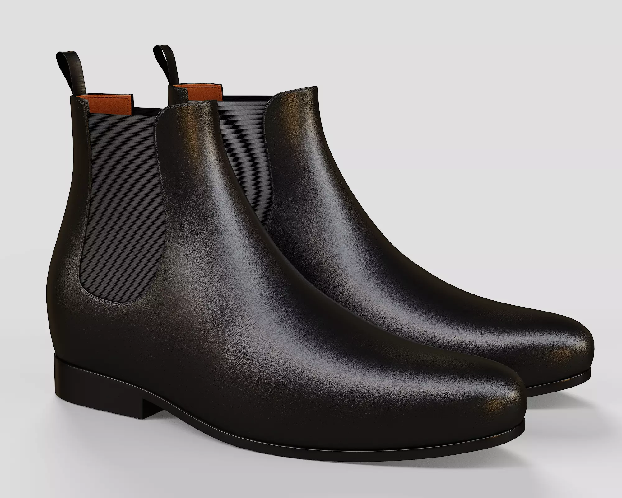 Men Chelsea 3D Boot Low-poly 3D model_0