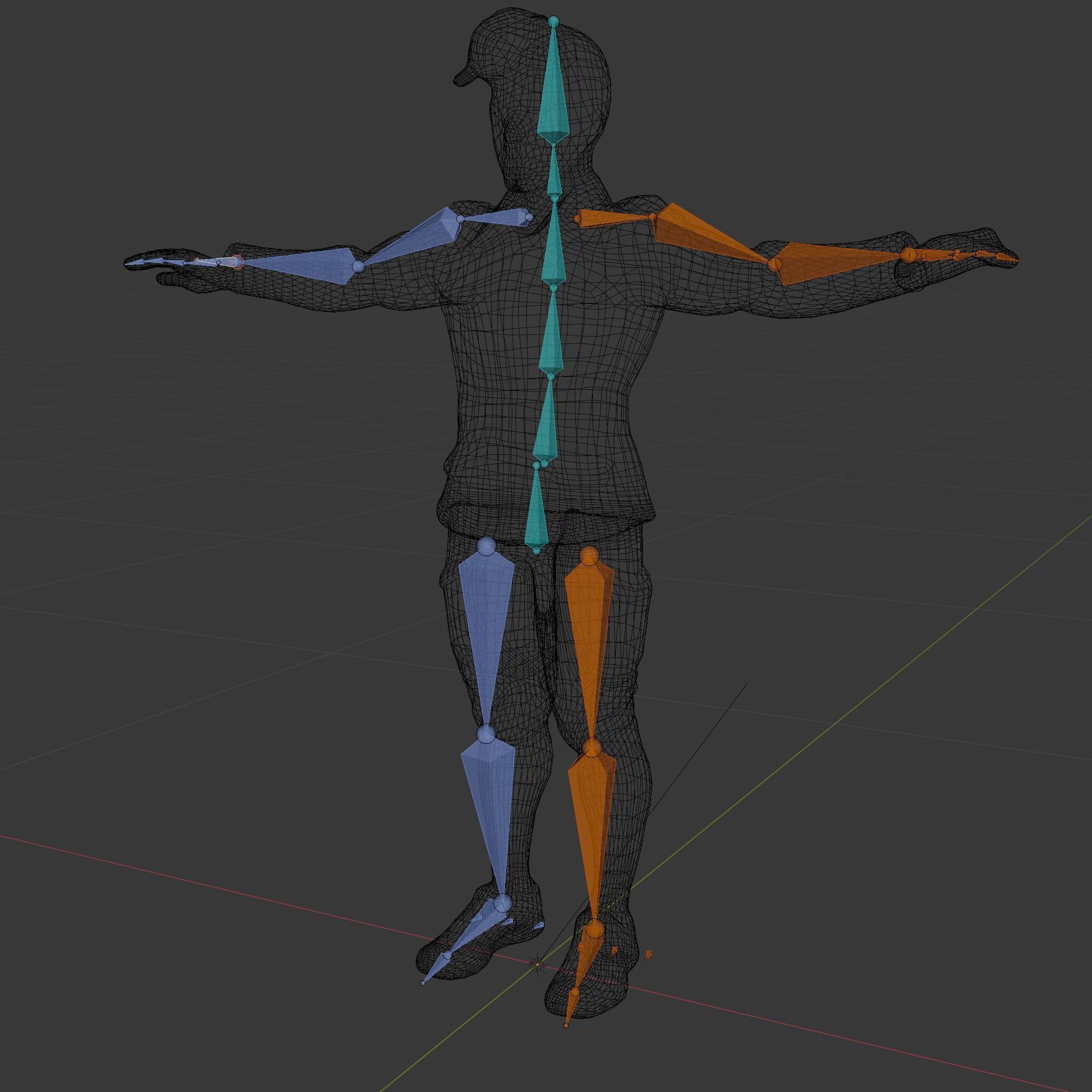 Animated D Character Model in Brown Uniform  Rigged and Animated Low-poly 3D model_6