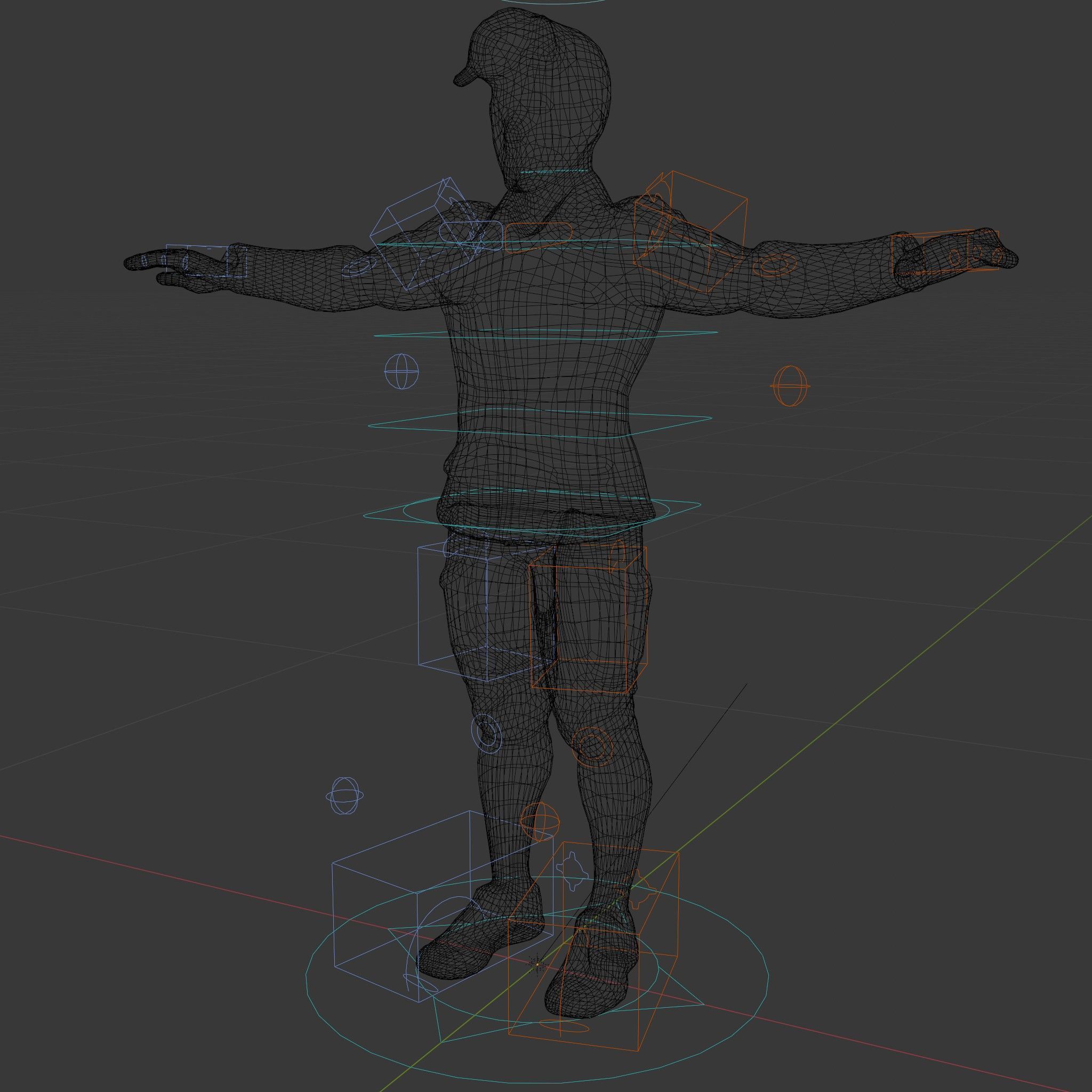 Animated D Character Model in Brown Uniform  Rigged and Animated Low-poly 3D model_5