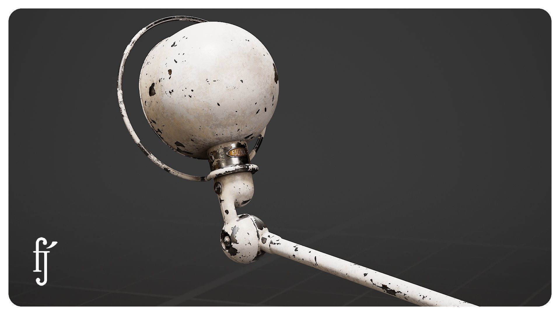 Articulated Desk Lamp - Industrial Architect Clamp Light 3D model_5