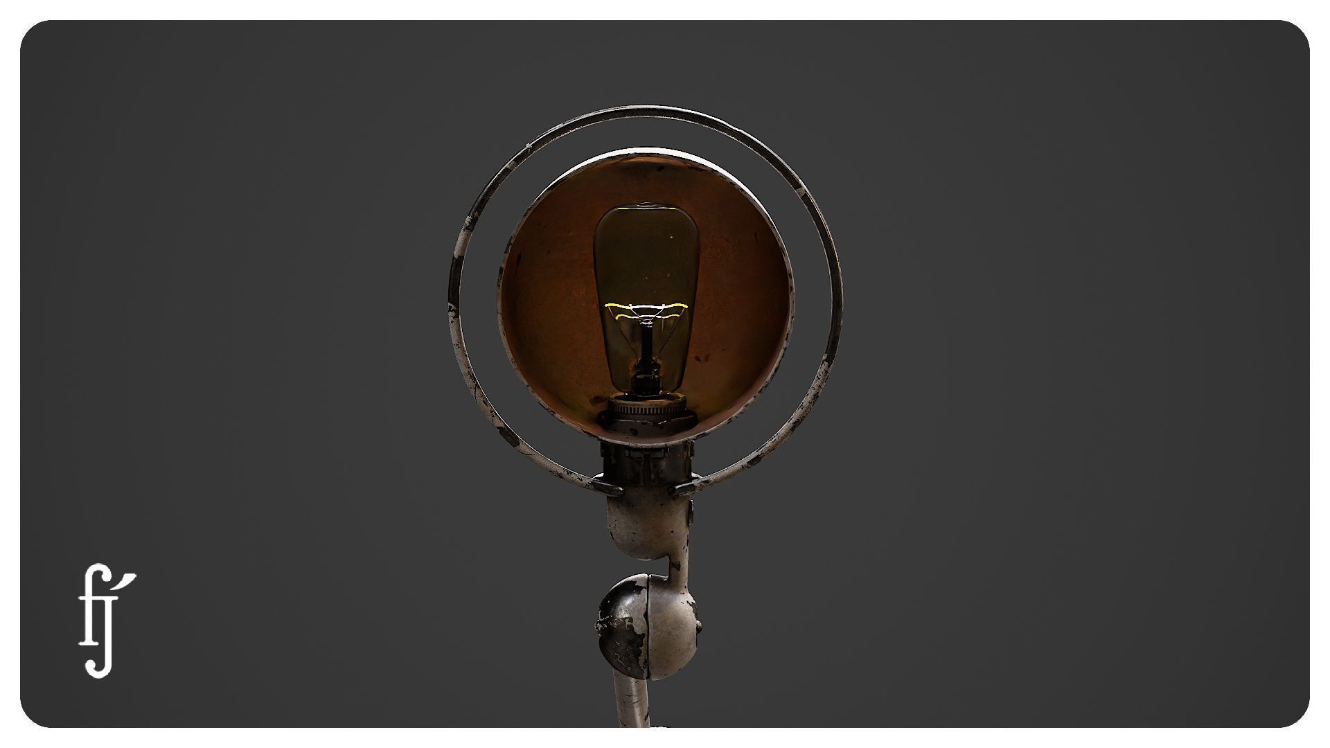 Articulated Desk Lamp - Industrial Architect Clamp Light 3D model_3