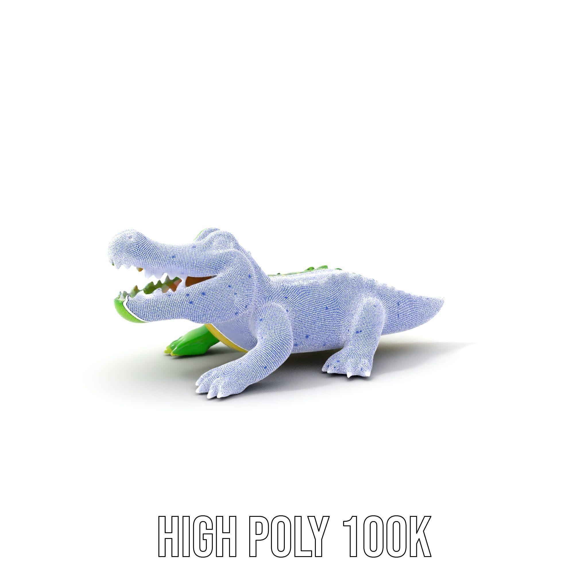 Inflatable Crocodile Model Pack for Interactive Displays and ... Low-poly 3D model_4