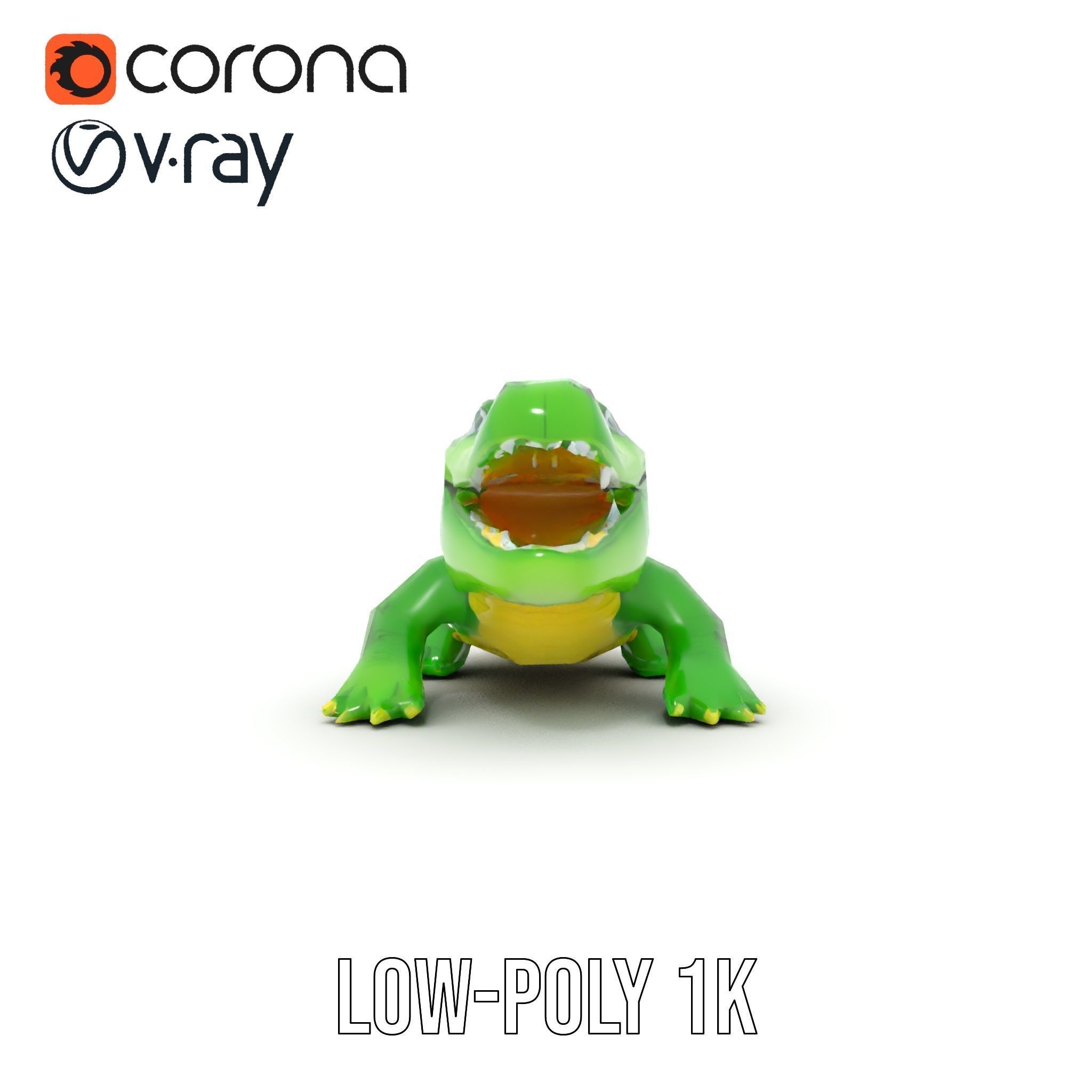 Inflatable Crocodile Model Pack for Interactive Displays and ... Low-poly 3D model_28