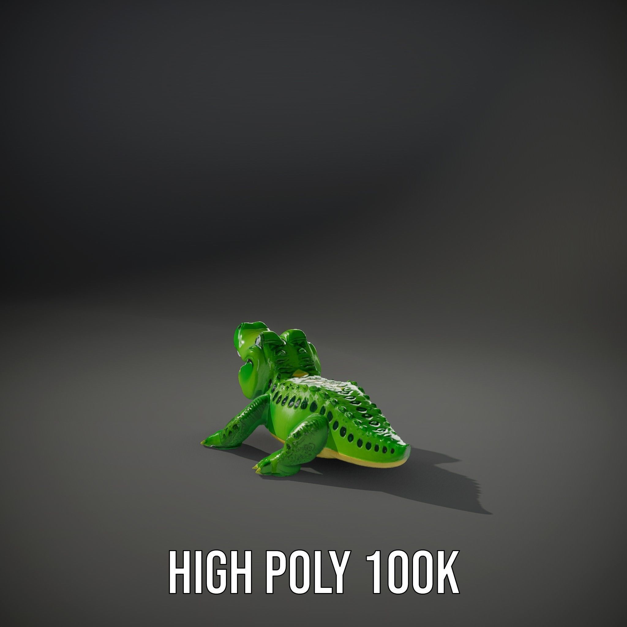 Inflatable Crocodile Model Pack for Interactive Displays and ... Low-poly 3D model_9