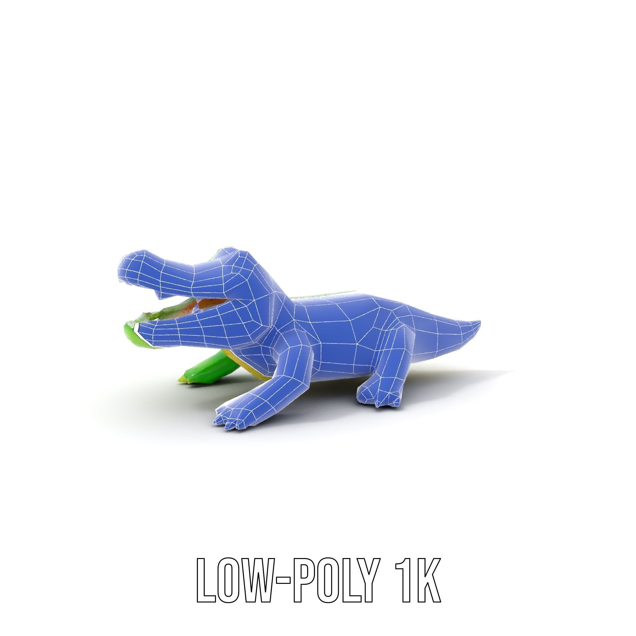 Inflatable Crocodile Model Pack for Interactive Displays and ... Low-poly 3D model_19