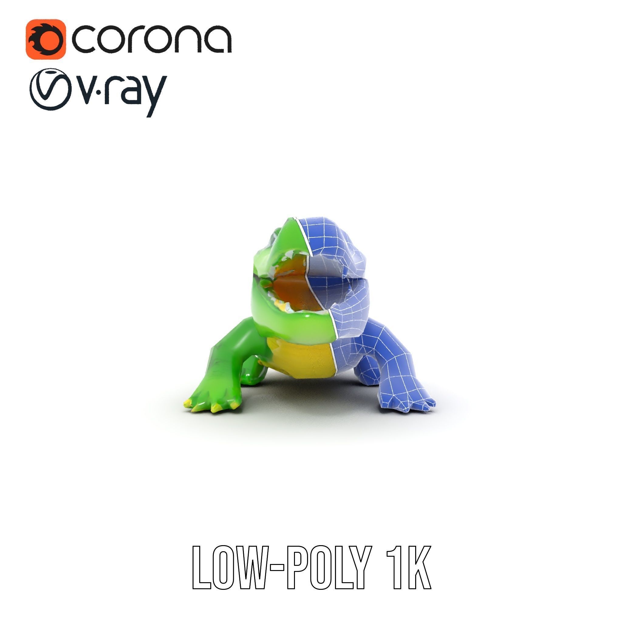 Inflatable Crocodile Model Pack for Interactive Displays and ... Low-poly 3D model_31