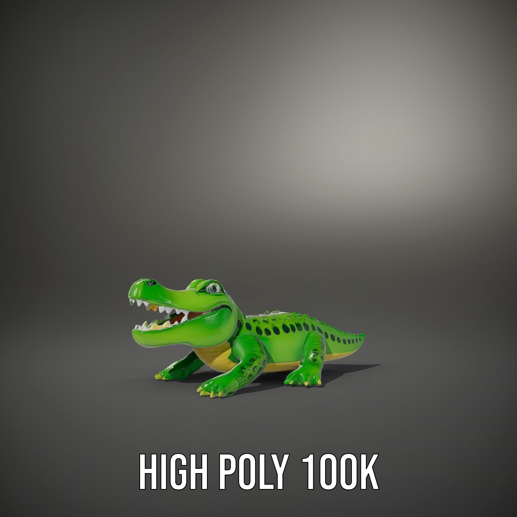Inflatable Crocodile Model Pack for Interactive Displays and ... Low-poly 3D model_12