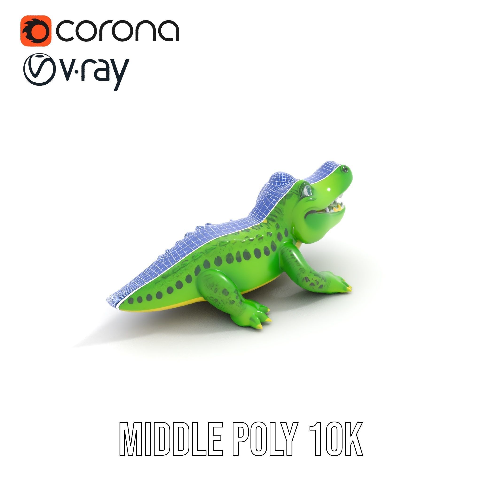 Inflatable Crocodile Model Pack for Interactive Displays and ... Low-poly 3D model_21