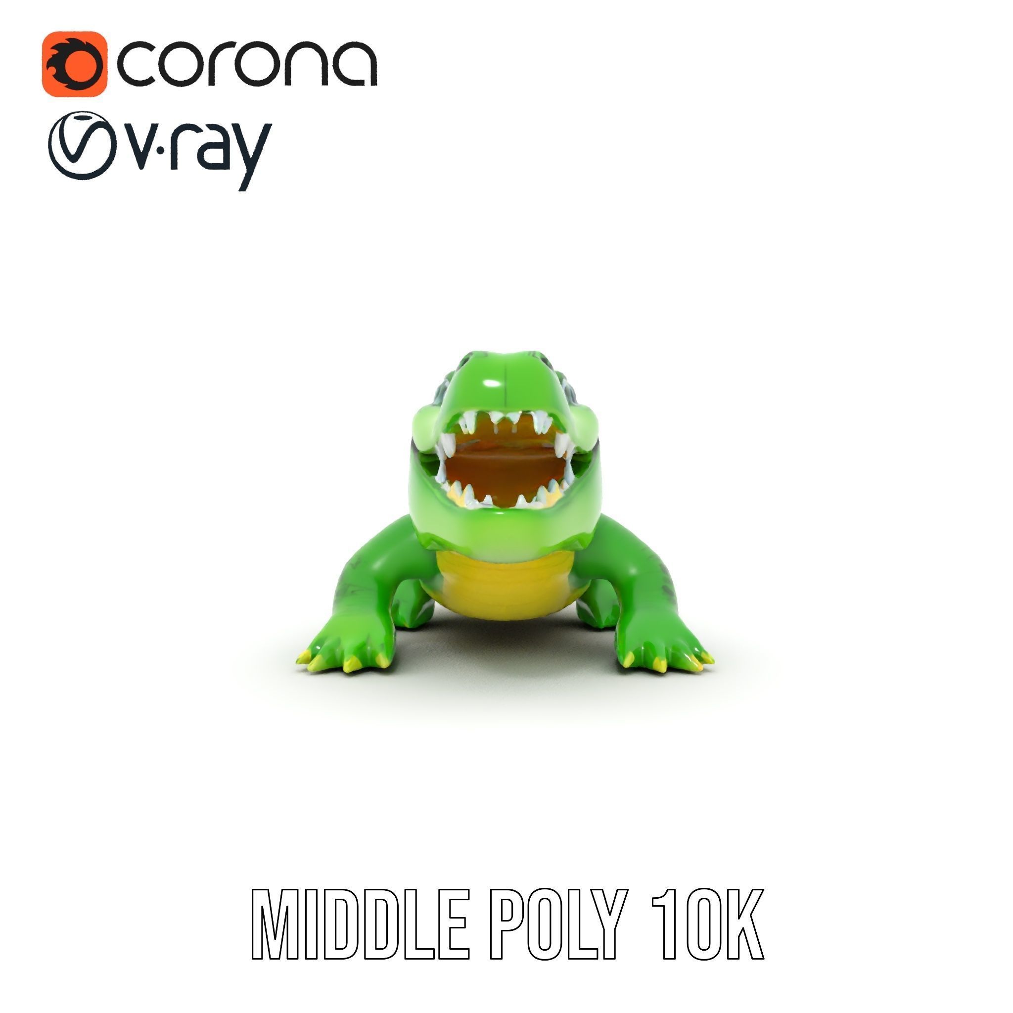Inflatable Crocodile Model Pack for Interactive Displays and ... Low-poly 3D model_15