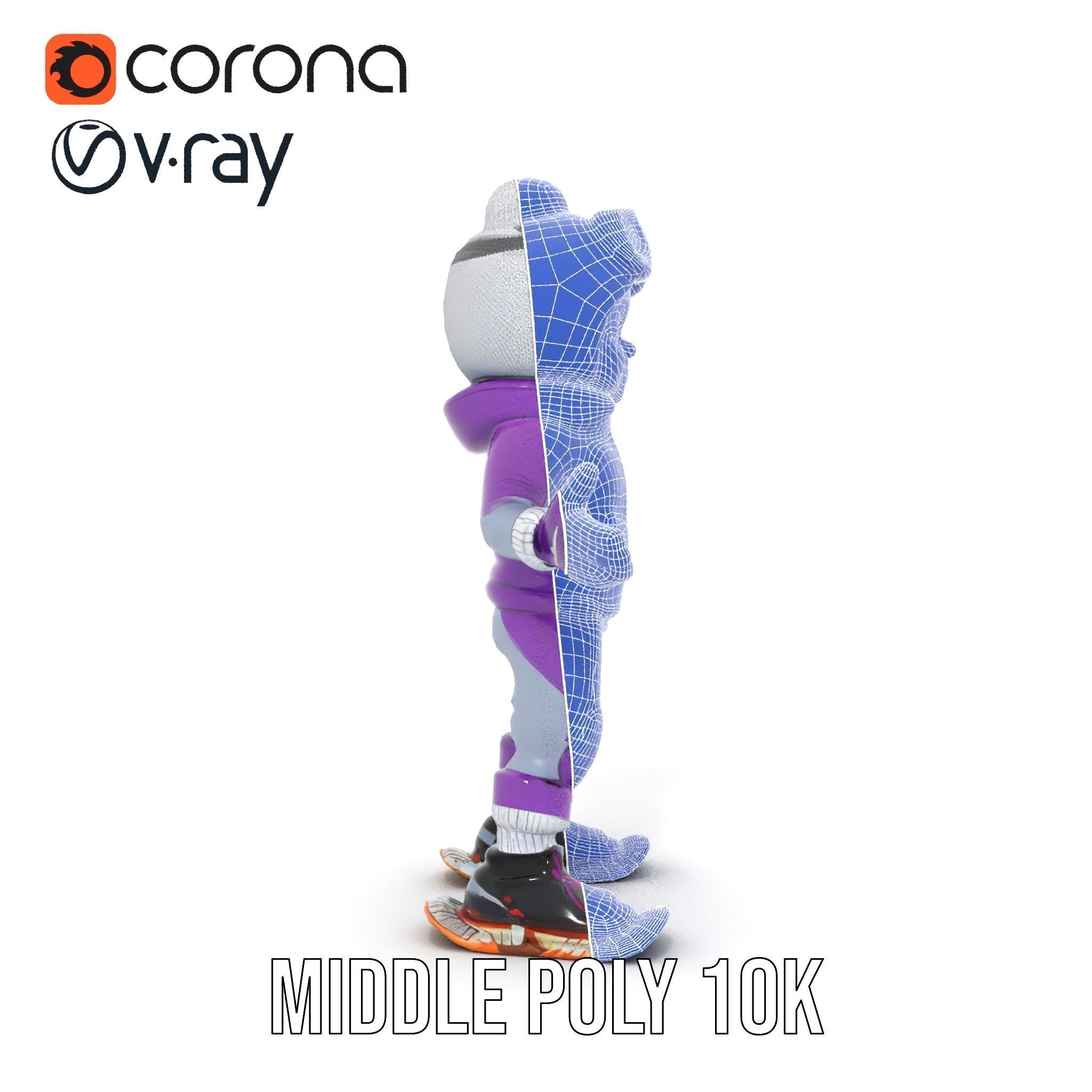 Winter Adventure Kid Rigged and Animated D Character Model Low-poly 3D model_24