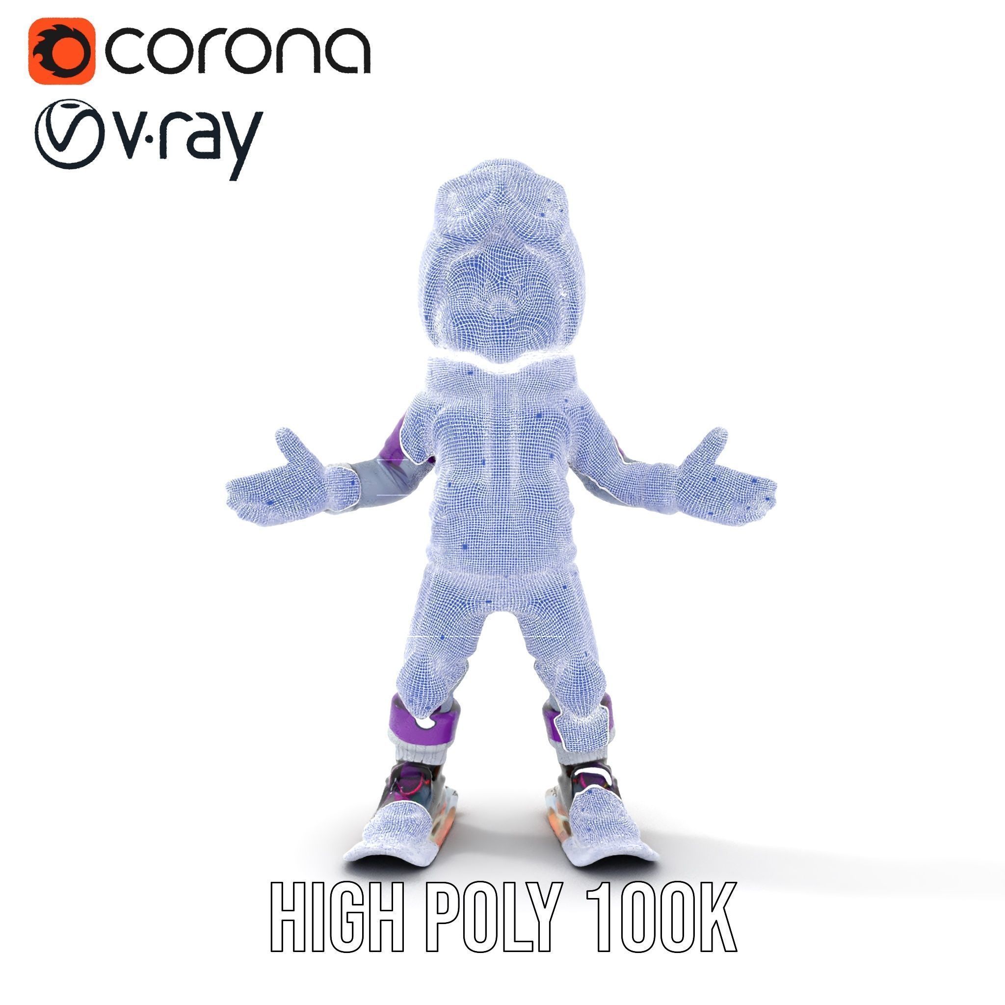 Winter Adventure Kid Rigged and Animated D Character Model Low-poly 3D model_26