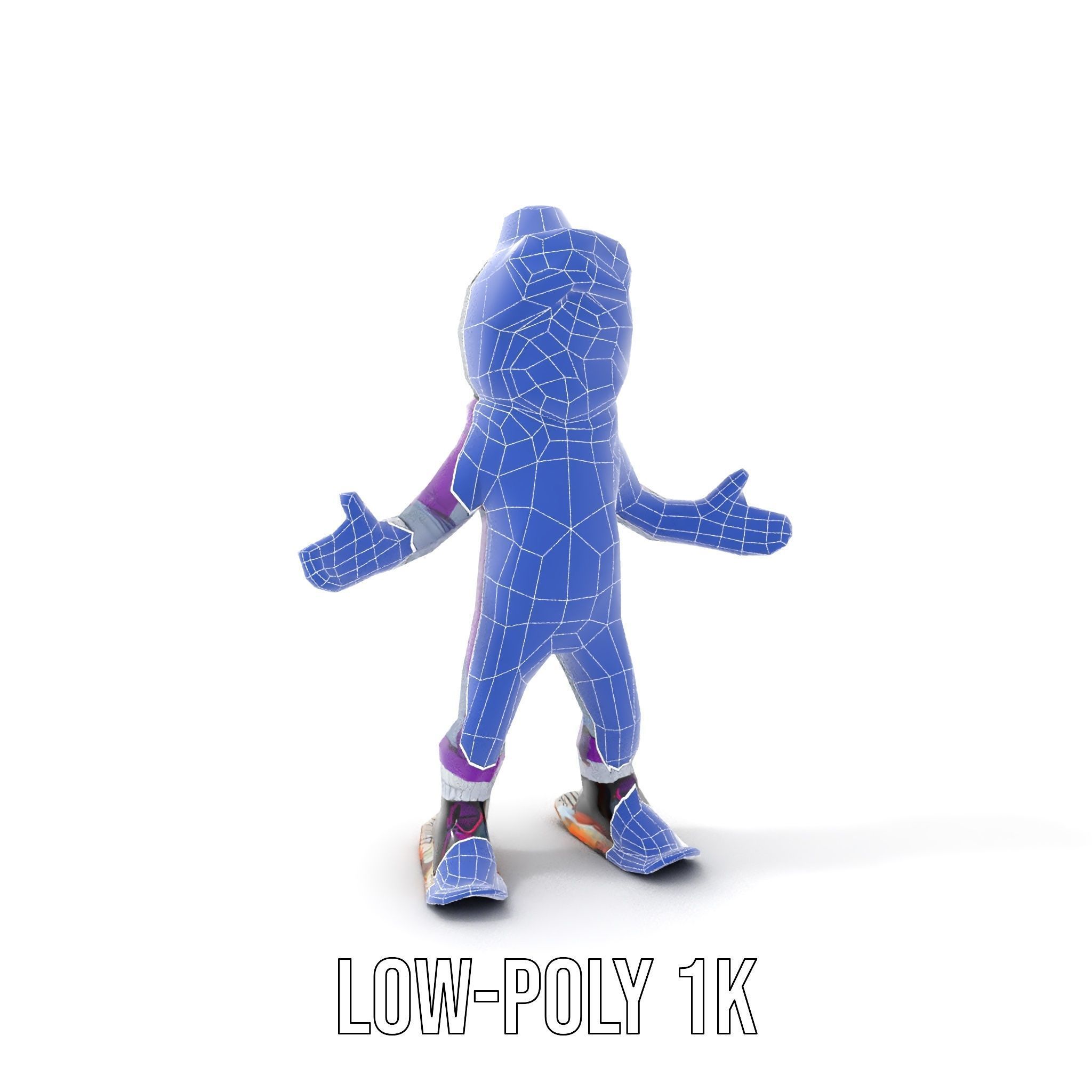 Winter Adventure Kid Rigged and Animated D Character Model Low-poly 3D model_31