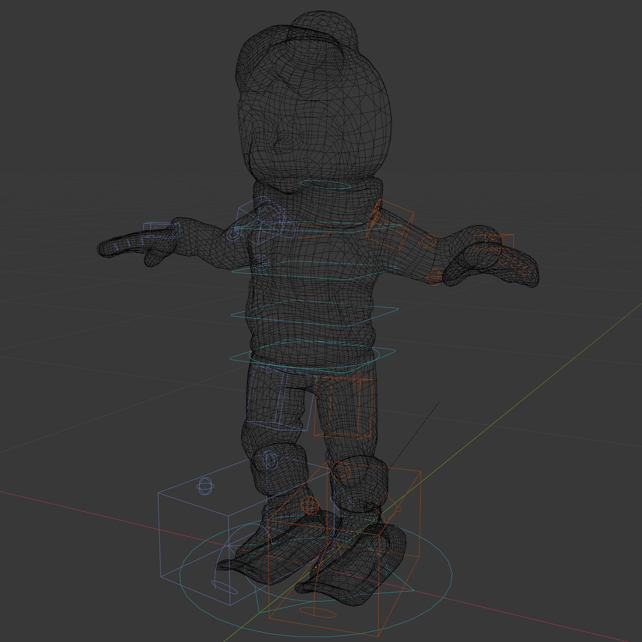 Winter Adventure Kid Rigged and Animated D Character Model Low-poly 3D model_6