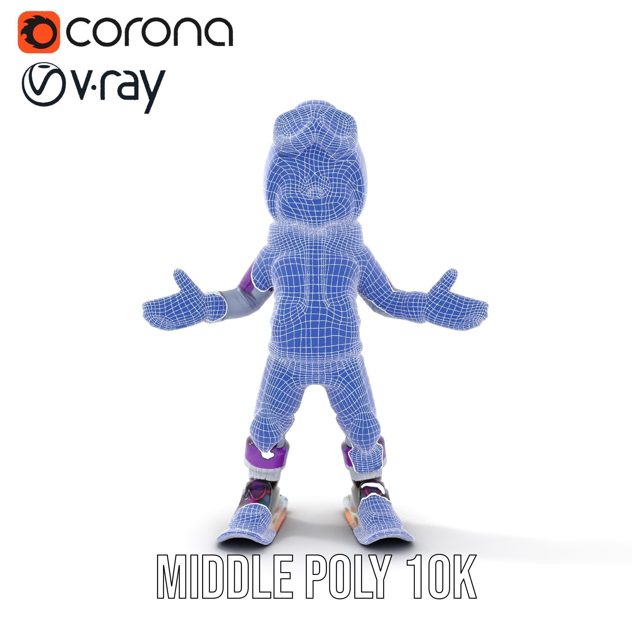 Winter Adventure Kid Rigged and Animated D Character Model Low-poly 3D model_35