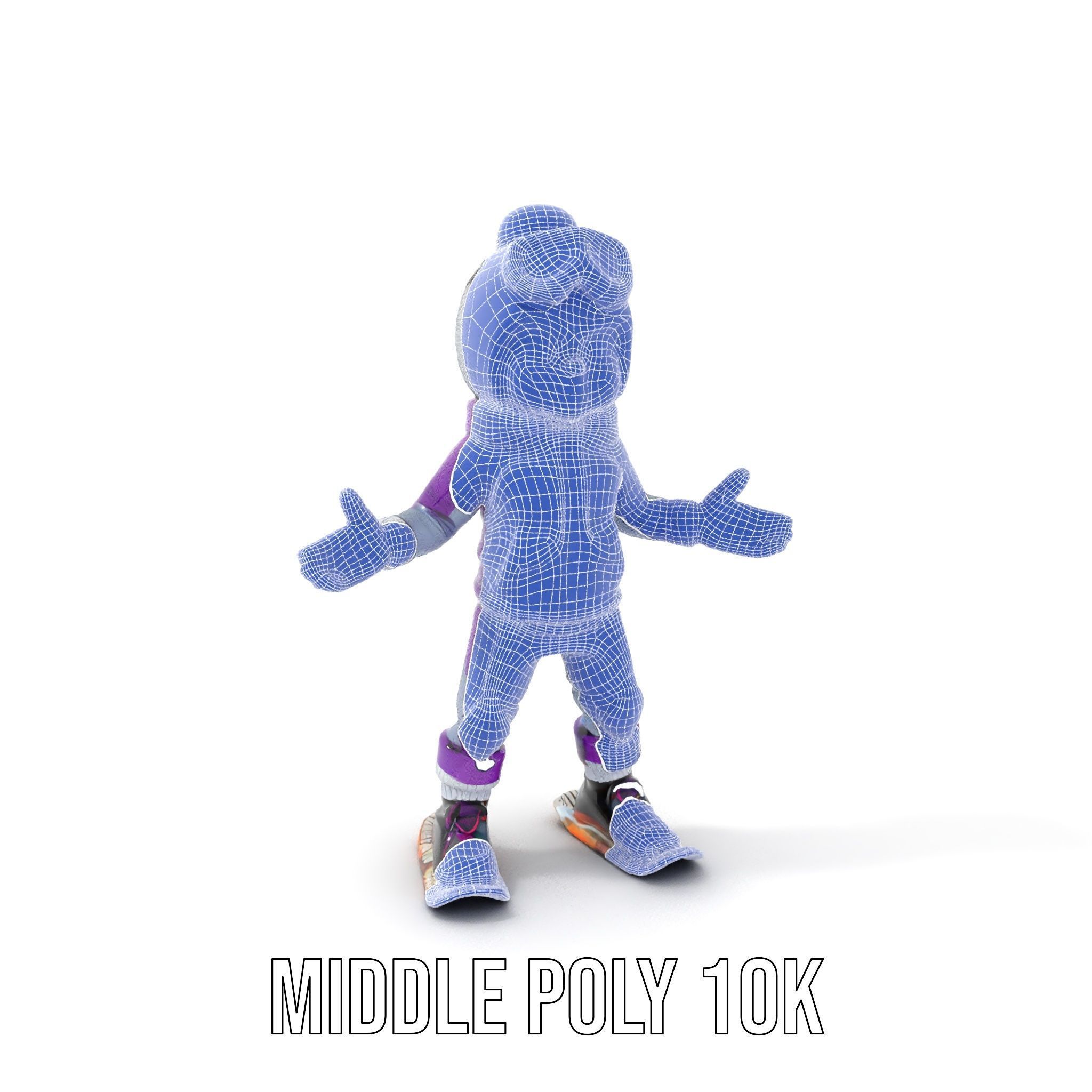 Winter Adventure Kid Rigged and Animated D Character Model Low-poly 3D model_33
