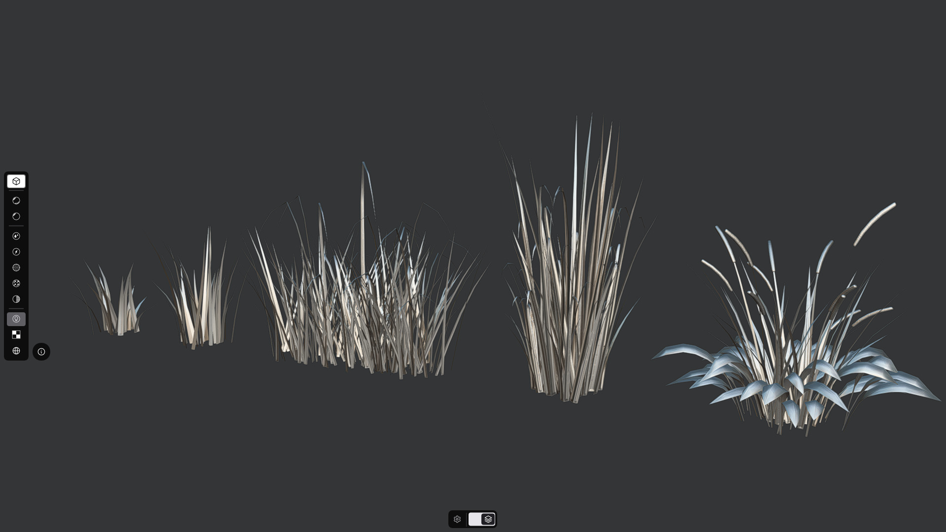 Grass Set 01 - 05 Low-poly 3D model_9