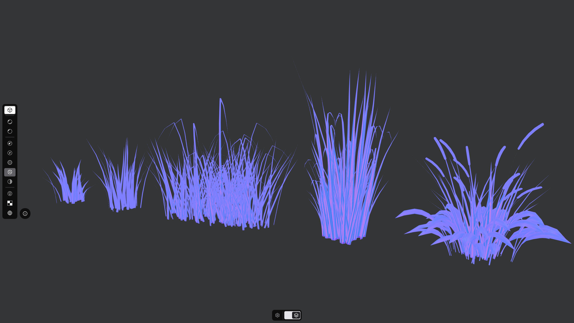 Grass Set 01 - 05 Low-poly 3D model_10