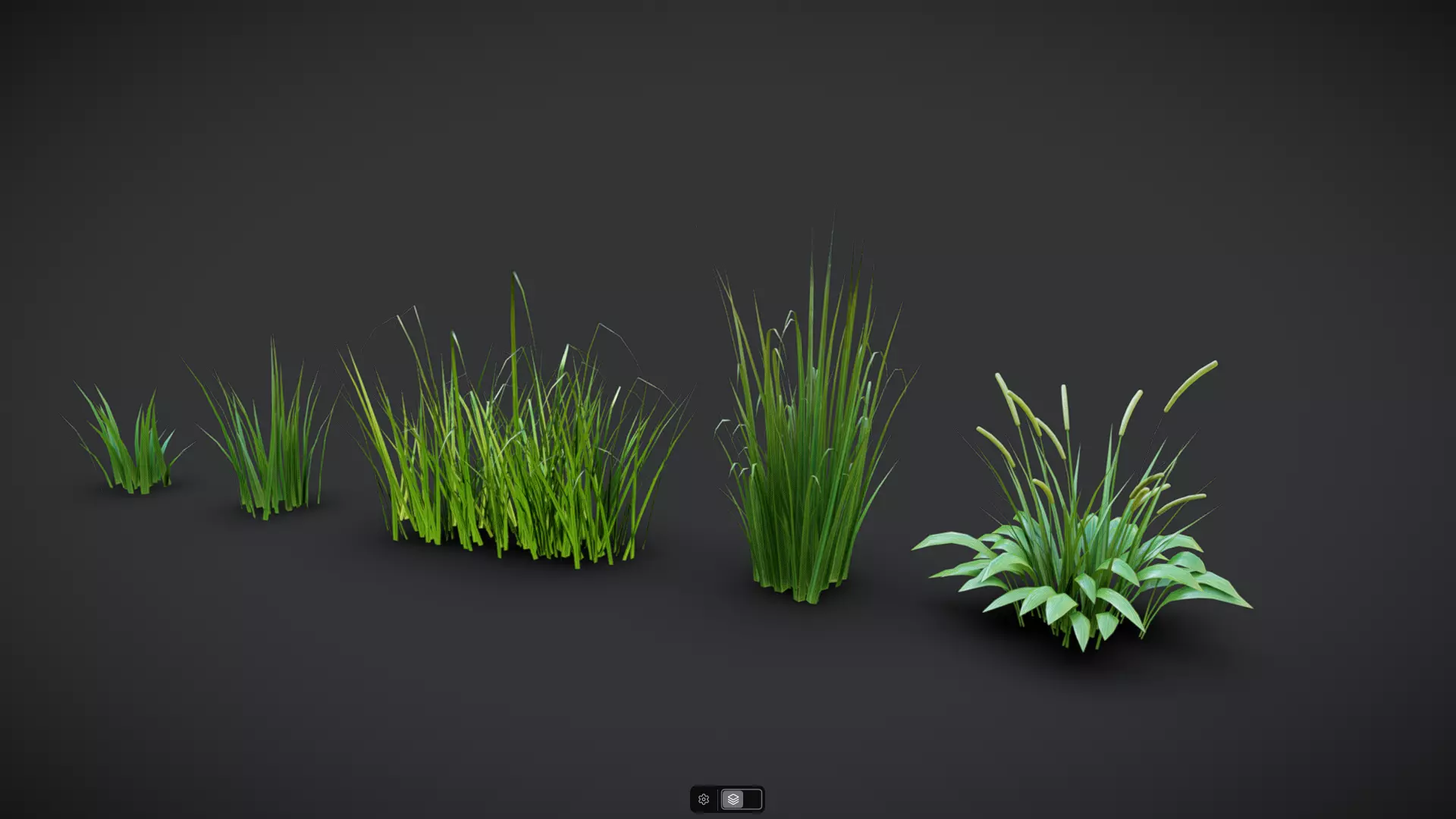 Grass Set 01 - 05 Low-poly 3D model_0