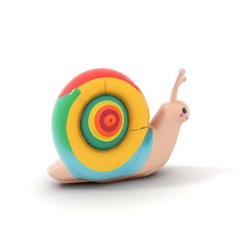 Colorful Snail Inflatable Toy Model Pack Low-poly 3D model