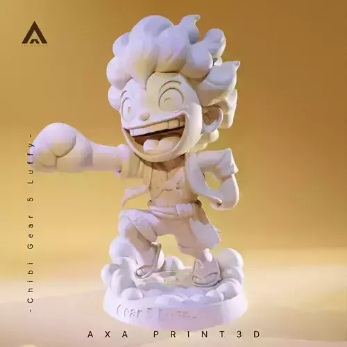 Chibi Gear 5 Luffy - Cute Anime STL Figure by AXAPRINT3D
