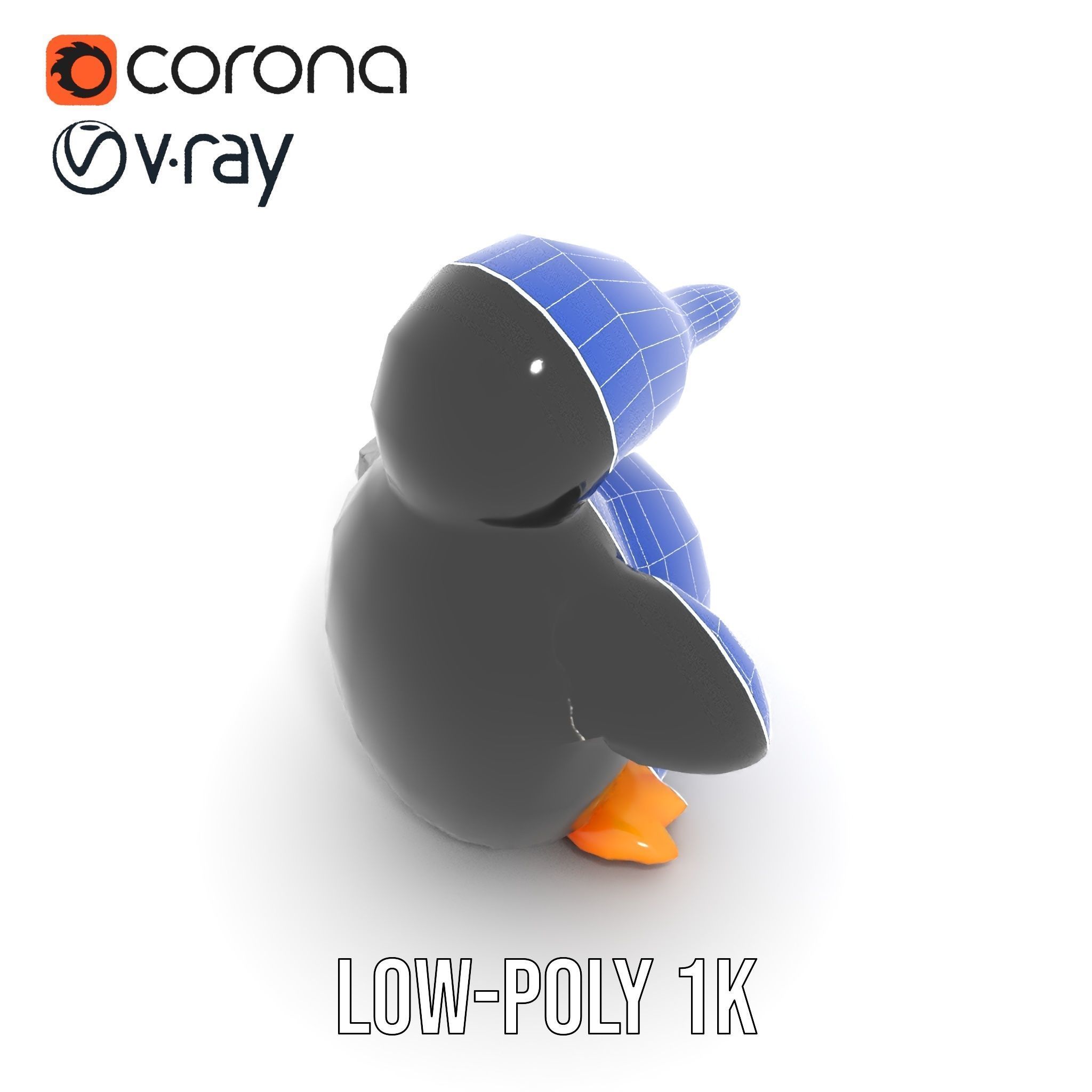 Inflatable Penguin Toy Model Pack for D Rendering Low-poly 3D model_14