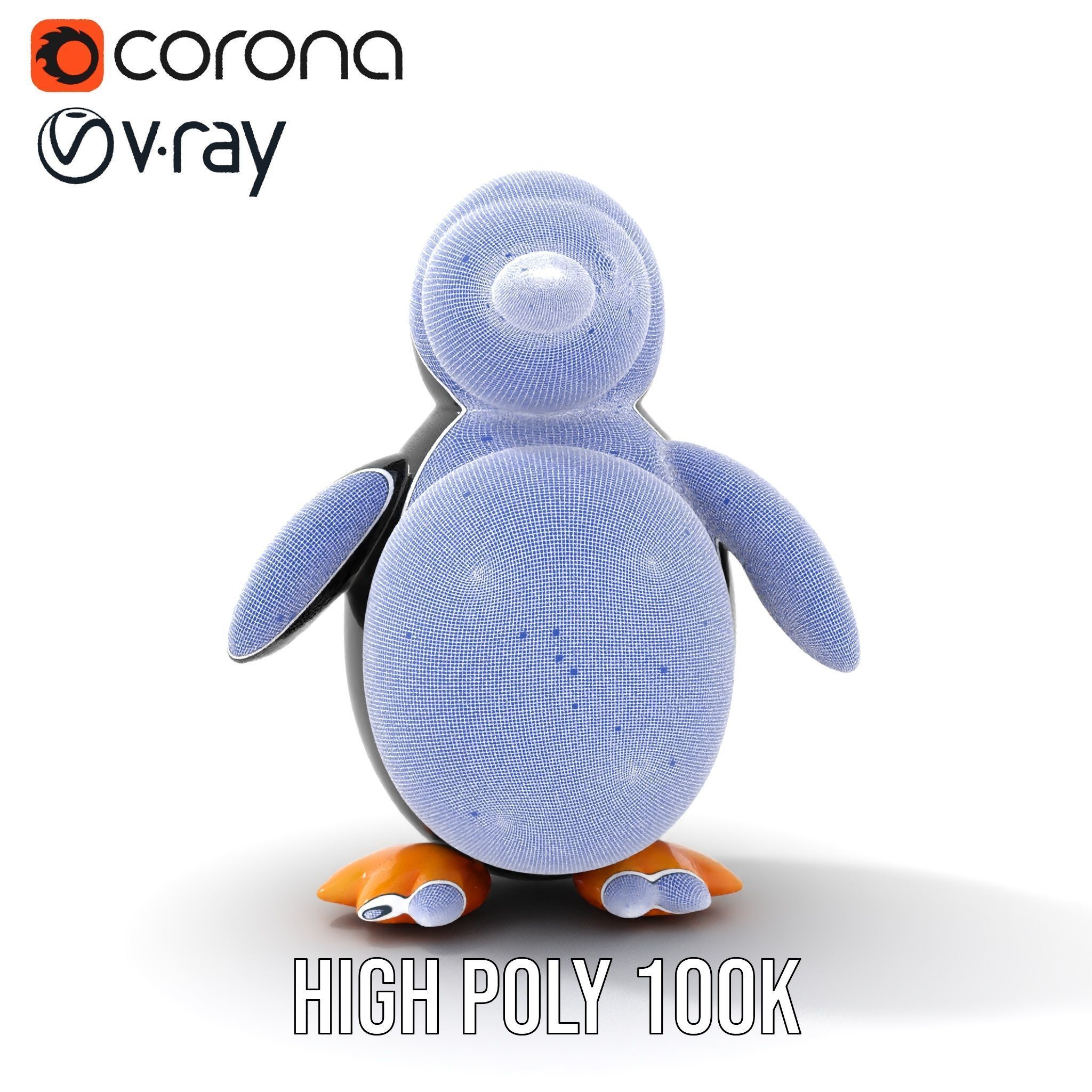 Inflatable Penguin Toy Model Pack for D Rendering Low-poly 3D model_33