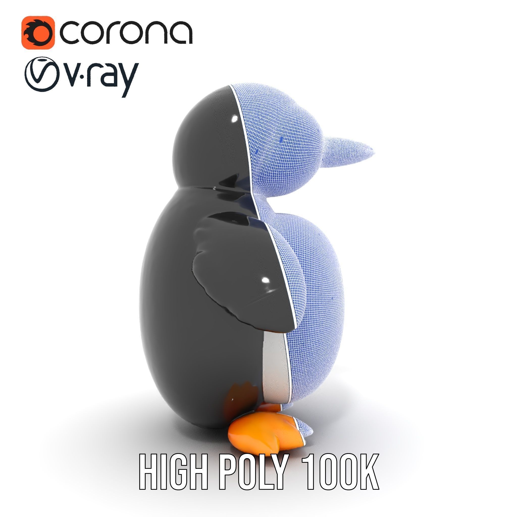 Inflatable Penguin Toy Model Pack for D Rendering Low-poly 3D model_34