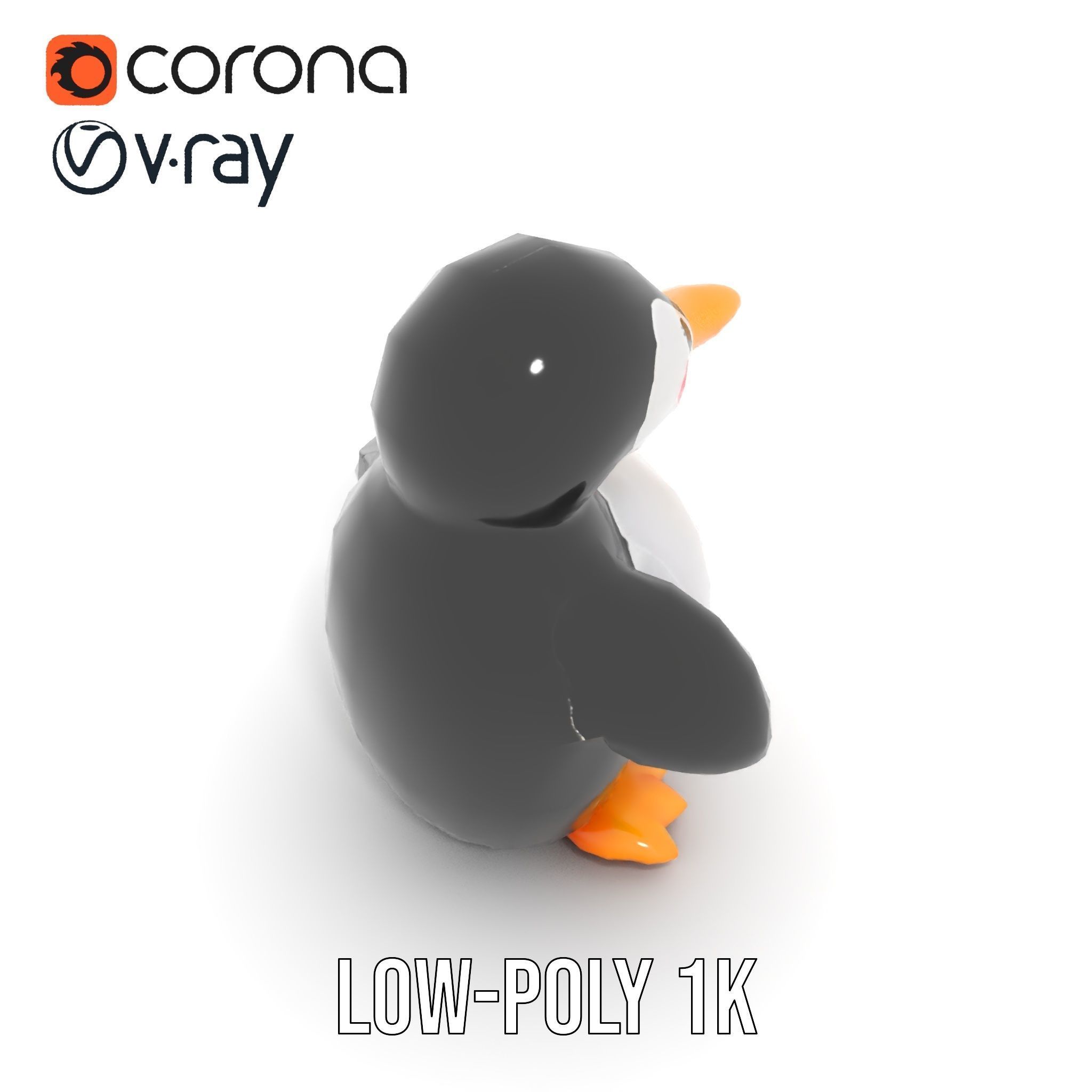 Inflatable Penguin Toy Model Pack for D Rendering Low-poly 3D model_9