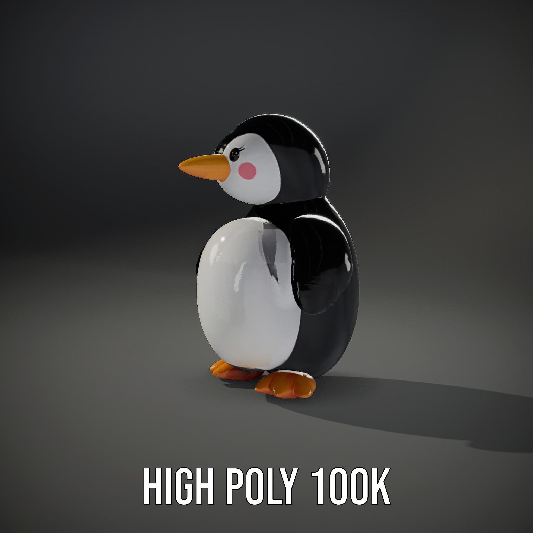 Inflatable Penguin Toy Model Pack for D Rendering Low-poly 3D model_8