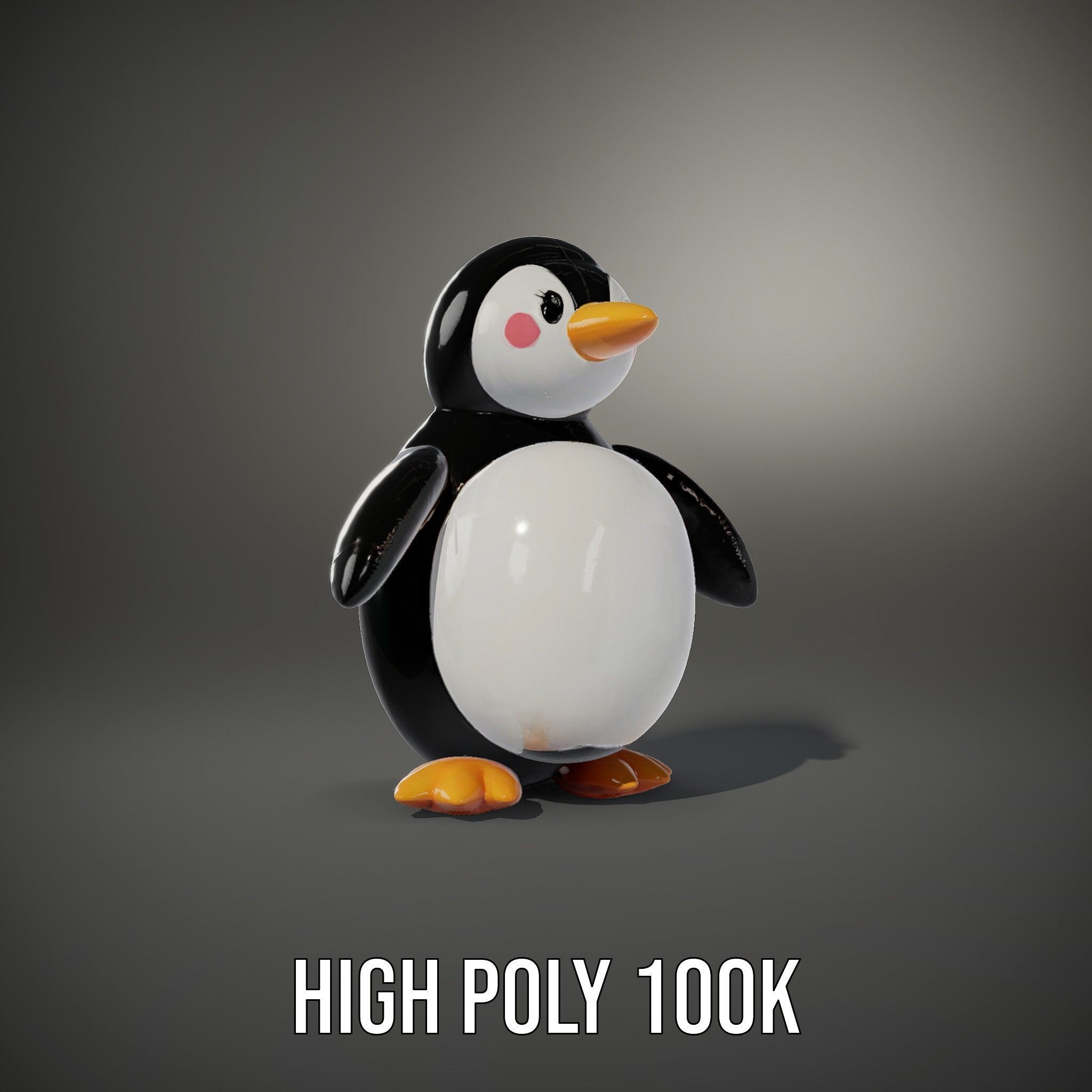 Inflatable Penguin Toy Model Pack for D Rendering Low-poly 3D model_10